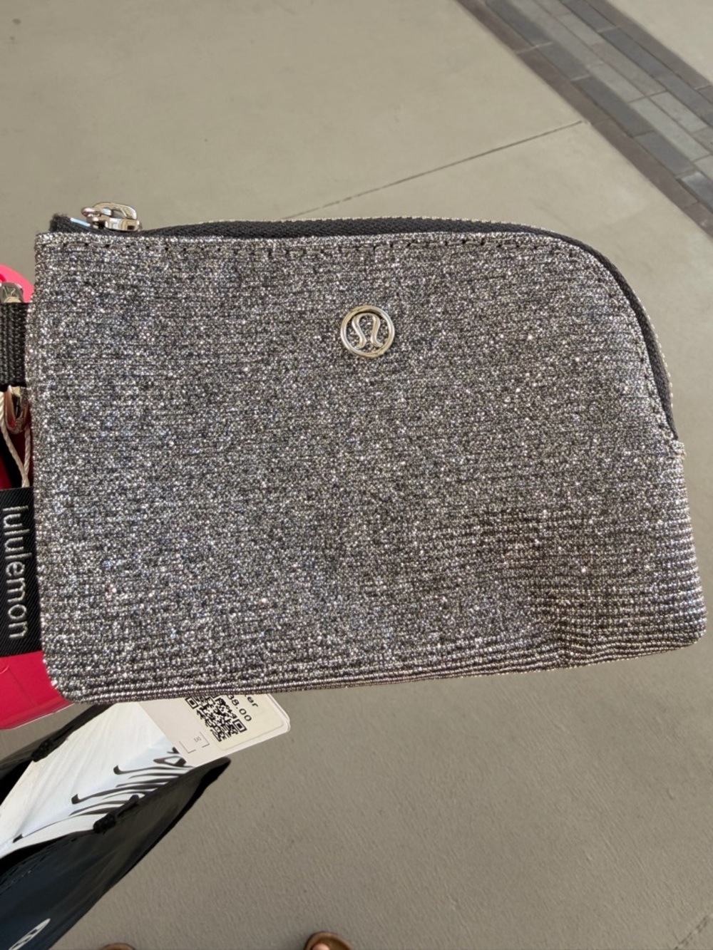 lululemon athletica Silver Sparkle Key & Card Holder